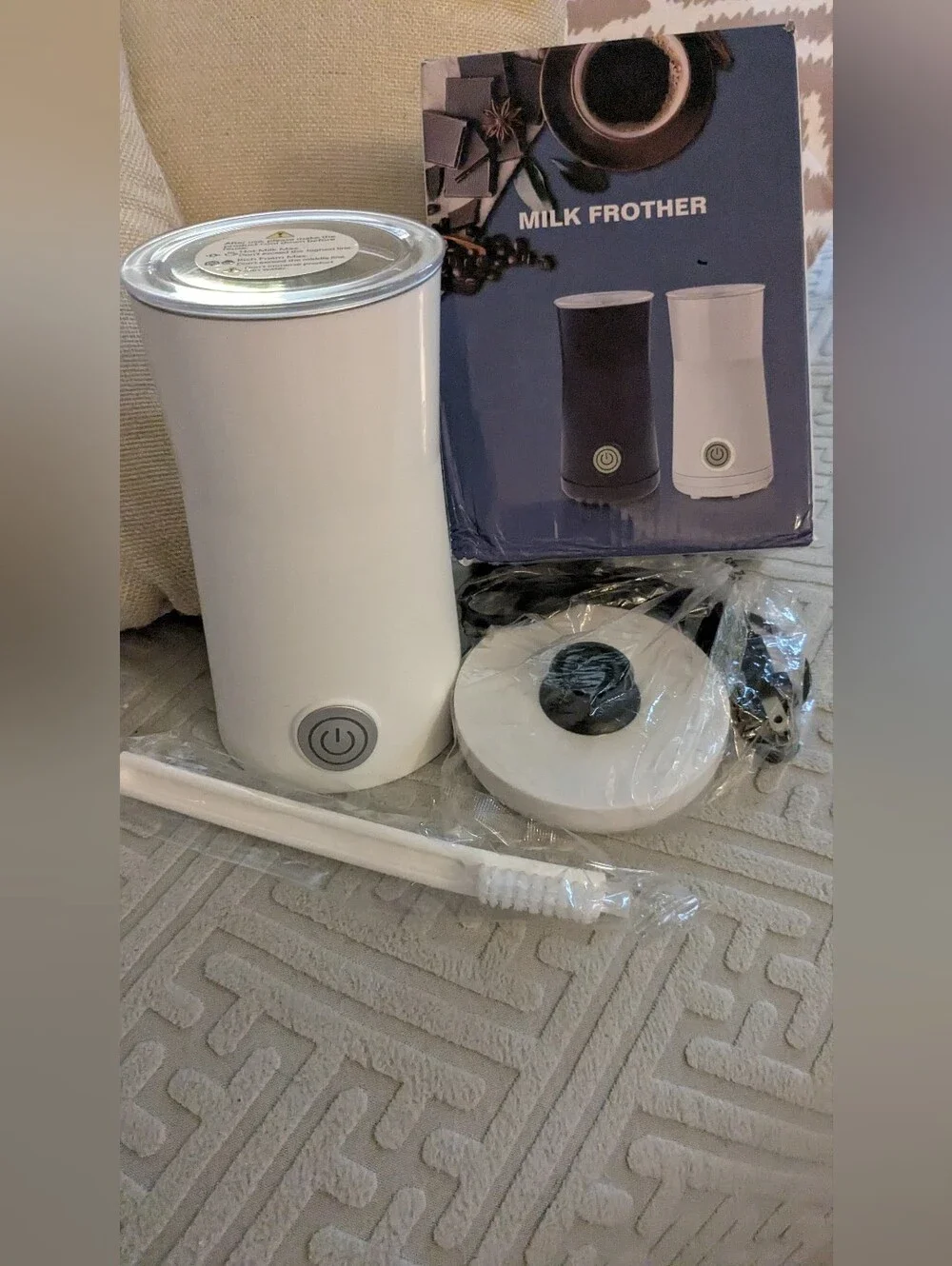2 N 1 Electric Milk Frother And Steamer – White New